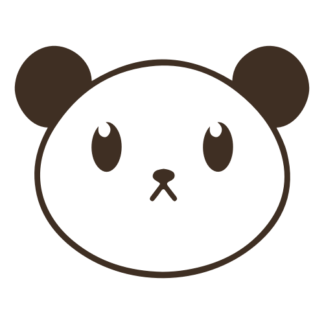 Cute Little Panda Decal (Brown)